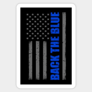 Back The Blue Thin Blue Line Flag Sticker